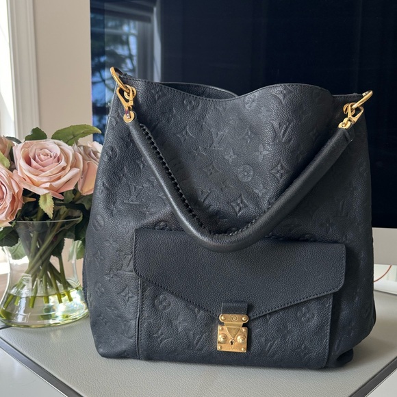Louis Vuitton Handbags - Louis Vuitton Black Monogram Bag with Gold Accents